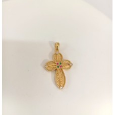 ΓΥΝΑΙΚΕΙΟΣ ΣΤΑΥΡΟΣ ΧΡΥΣΟ K14 με Ημιπολύτιμους λίθους CRG101 - 10976